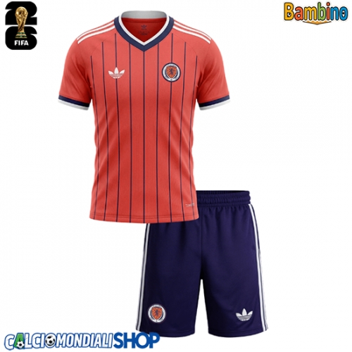 Maglie da calcio Scozia Seconda Maglia Bambino Mondiali 2026  Manica Corta + Pantaloni corti)